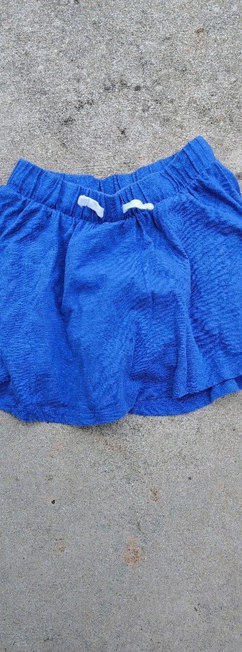 Royal Blue Linen-Blend Skirt